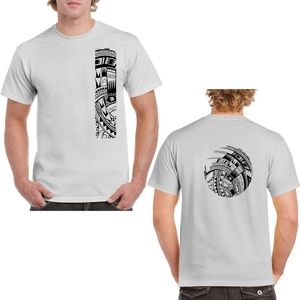 Heavy Weight Cotton T Shirt Samoan Tattoo Print